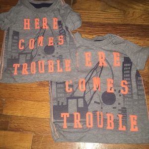 Here comes trouble T-shits